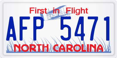 NC license plate AFP5471