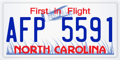 NC license plate AFP5591