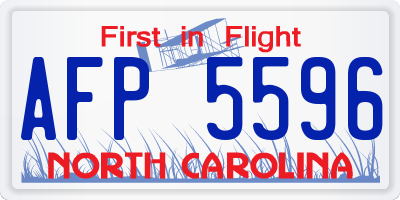 NC license plate AFP5596