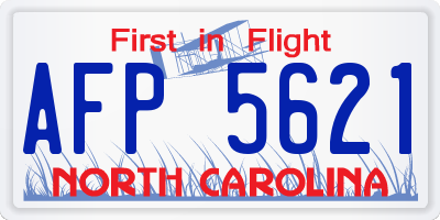NC license plate AFP5621