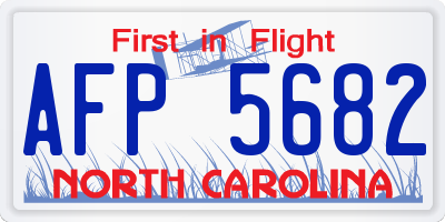 NC license plate AFP5682