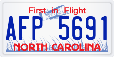 NC license plate AFP5691