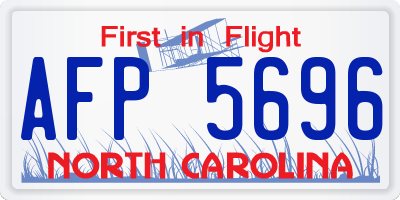 NC license plate AFP5696