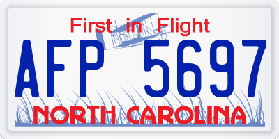 NC license plate AFP5697