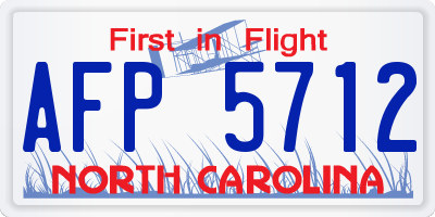 NC license plate AFP5712
