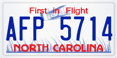 NC license plate AFP5714