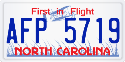NC license plate AFP5719