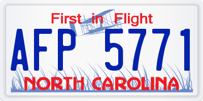 NC license plate AFP5771