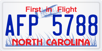NC license plate AFP5788