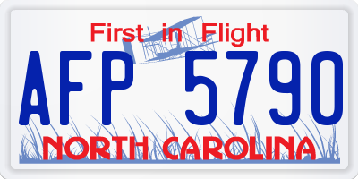 NC license plate AFP5790