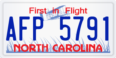 NC license plate AFP5791
