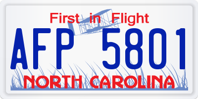 NC license plate AFP5801