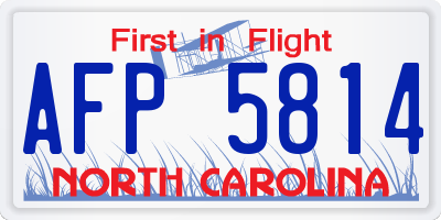 NC license plate AFP5814