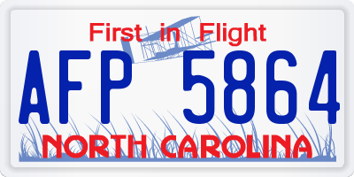 NC license plate AFP5864