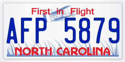 NC license plate AFP5879