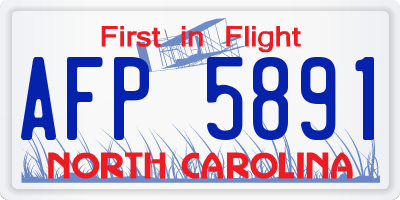 NC license plate AFP5891