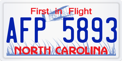 NC license plate AFP5893