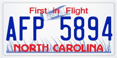 NC license plate AFP5894