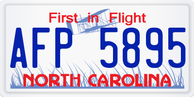 NC license plate AFP5895