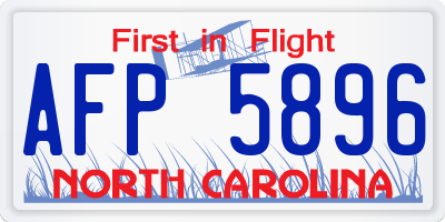 NC license plate AFP5896