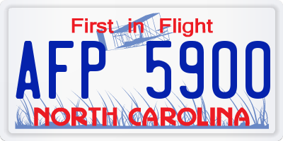NC license plate AFP5900