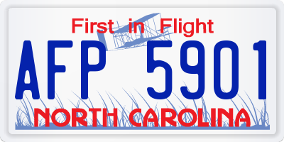 NC license plate AFP5901