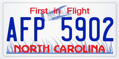 NC license plate AFP5902