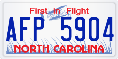NC license plate AFP5904