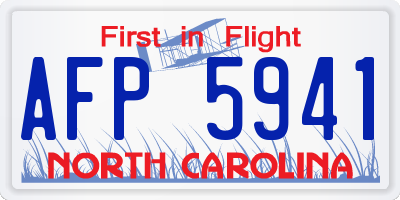 NC license plate AFP5941