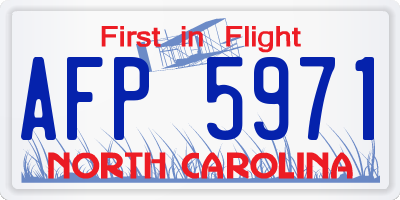 NC license plate AFP5971