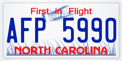 NC license plate AFP5990