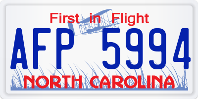 NC license plate AFP5994