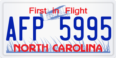 NC license plate AFP5995