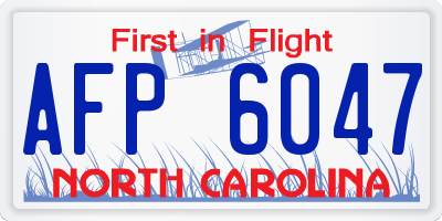 NC license plate AFP6047