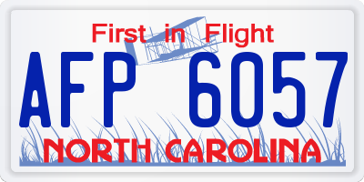 NC license plate AFP6057