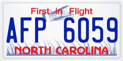 NC license plate AFP6059