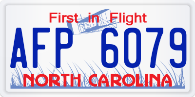NC license plate AFP6079