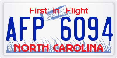 NC license plate AFP6094