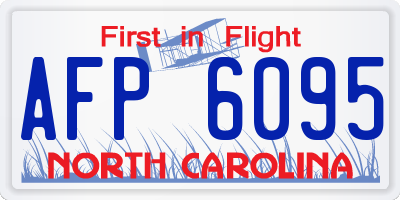 NC license plate AFP6095