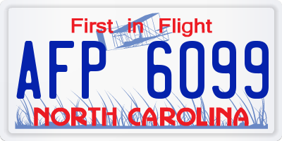 NC license plate AFP6099