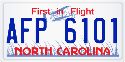 NC license plate AFP6101