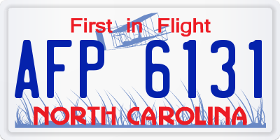 NC license plate AFP6131