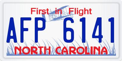 NC license plate AFP6141