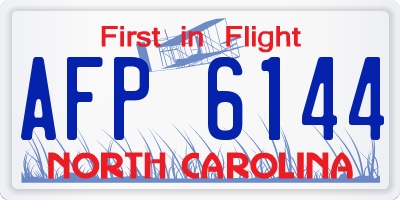 NC license plate AFP6144