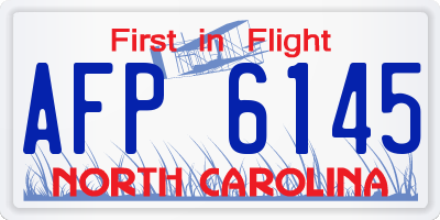NC license plate AFP6145