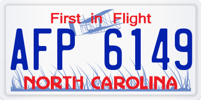 NC license plate AFP6149
