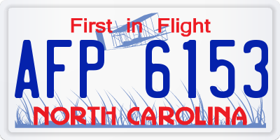 NC license plate AFP6153