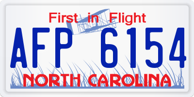 NC license plate AFP6154