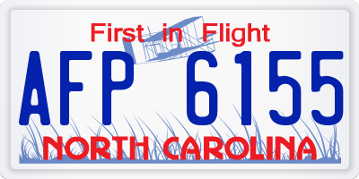 NC license plate AFP6155