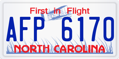 NC license plate AFP6170